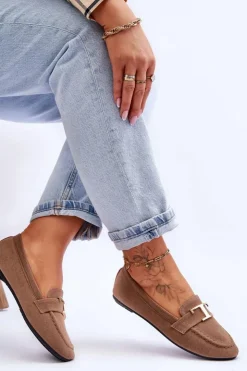 Damskie Boto Klasyczne Wsuwane Mokasyny Beżowe Carly