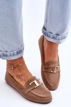 Damskie Boto Klasyczne Wsuwane Mokasyny Beżowe Carly