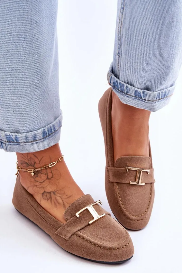 Damskie Boto Klasyczne Wsuwane Mokasyny Beżowe Carly