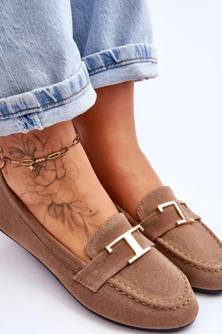 Damskie Boto Klasyczne Wsuwane Mokasyny Beżowe Carly