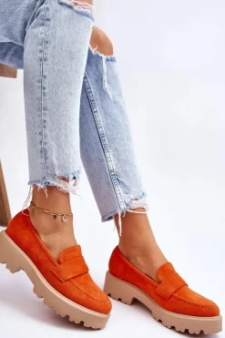 New Buty damskie Vinceza Klasyczne Zamszowe Półbuty Mokasyny Pomarańczowe Corrin