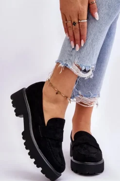 Buty damskie Vinceza Mokasyny Damskie Zamszowe*Klasyczne Zamszowe Półbuty Mokasyny Czarne Corrin