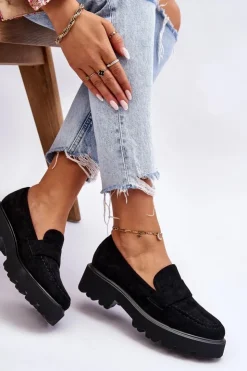 Buty damskie Vinceza Mokasyny Damskie Zamszowe*Klasyczne Zamszowe Półbuty Mokasyny Czarne Corrin