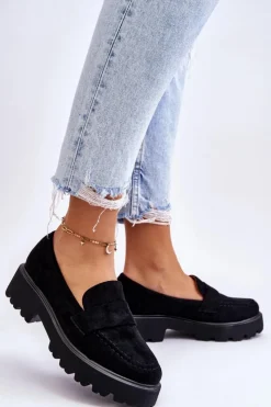 Buty damskie Vinceza Mokasyny Damskie Zamszowe*Klasyczne Zamszowe Półbuty Mokasyny Czarne Corrin