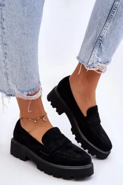 Buty damskie Vinceza Mokasyny Damskie Zamszowe*Klasyczne Zamszowe Półbuty Mokasyny Czarne Corrin