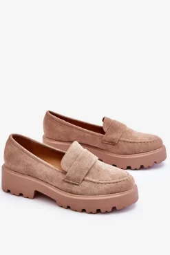 Best Buty damskie Vinceza Klasyczne Zamszowe Półbuty Mokasyny Beżowe Corrin