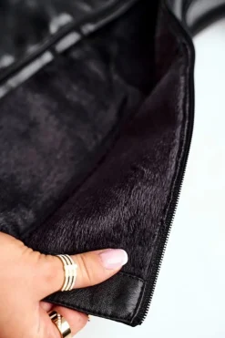 Outlet Boto Kozaki Damskie Ciepłe Czarne Ambicious