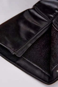 Damskie Boto Kozaki Damskie Na Niskiej Szpilce Ocieplane Z Eko Skóry Czarne Marcellia