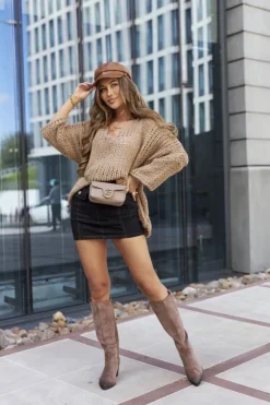 Online Buty damskie Vinceza Kozaki Damskie Na Obcasie Zamszowe Beżowe Sillogue