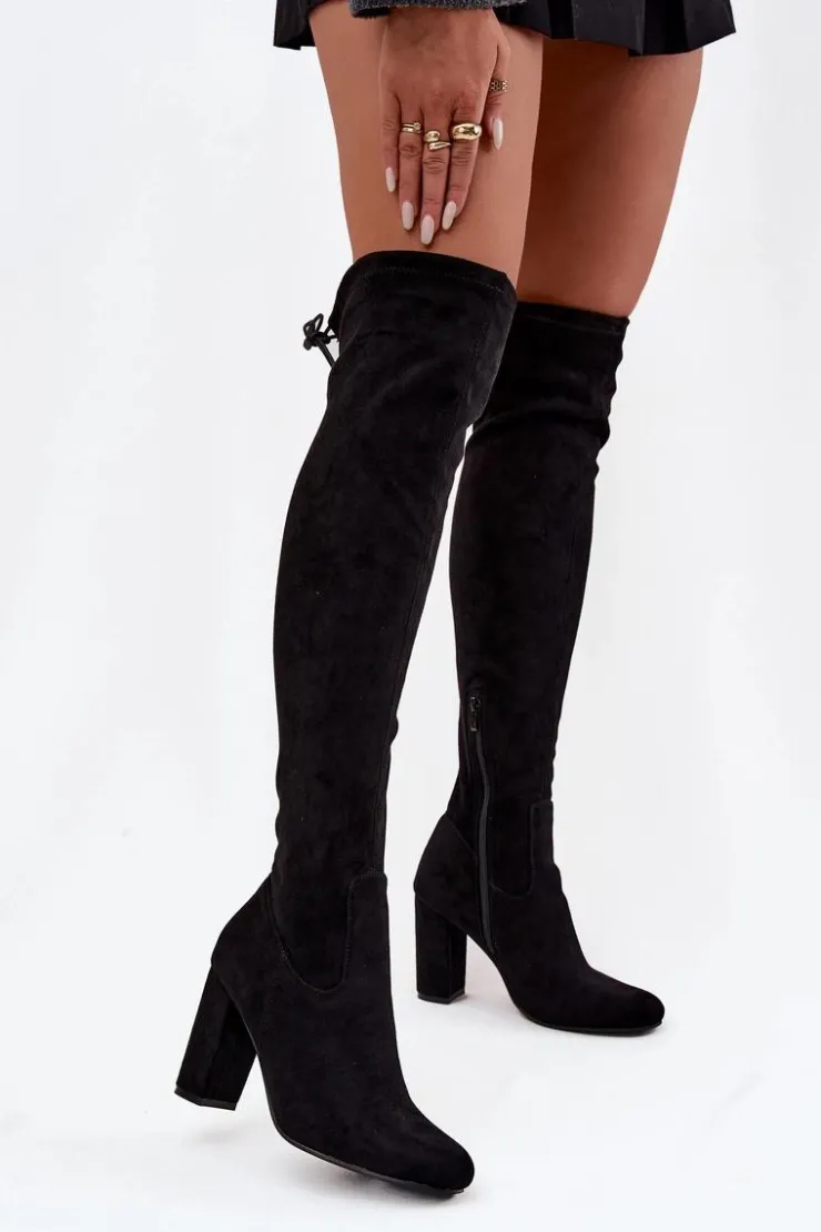 Boto Kozaki Na Słupku|Kozaki Za Kolano*Kozaki Damskie Na Słupku Czarne Xamarin Czarny