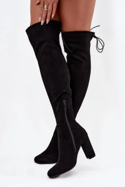 Boto Kozaki Na Słupku|Kozaki Za Kolano*Kozaki Damskie Na Słupku Czarne Xamarin Czarny