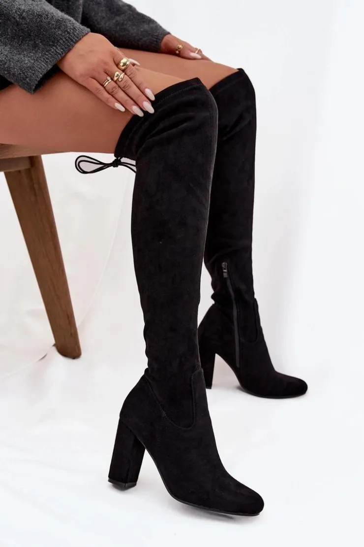 Boto Kozaki Na Słupku|Kozaki Za Kolano*Kozaki Damskie Na Słupku Czarne Xamarin Czarny