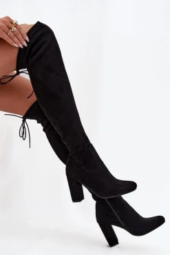 Boto Kozaki Na Słupku|Kozaki Za Kolano*Kozaki Damskie Na Słupku Czarne Xamarin Czarny