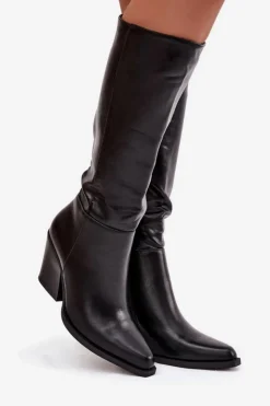 Boto Kozaki Ocieplane|Kozaki Na Słupku*Kozaki Damskie Na Słupku Ocieplane Czarne Katelle