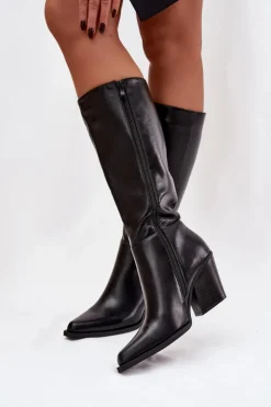 Boto Kozaki Ocieplane|Kozaki Na Słupku*Kozaki Damskie Na Słupku Ocieplane Czarne Katelle