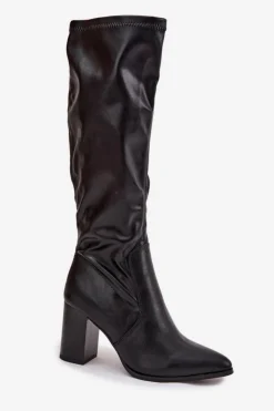 Buty damskie Vinceza Kozaki Na Słupku|Kozaki Przed Kolano*Kozaki Damskie Na Słupku Vinceza 16511 Czarne