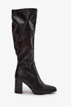 Buty damskie Vinceza Kozaki Na Słupku|Kozaki Przed Kolano*Kozaki Damskie Na Słupku Vinceza 16511 Czarne