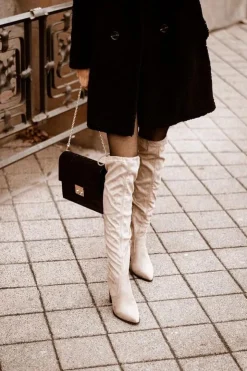 Buty damskie Vinceza Kozaki Wiosenne|Kozaki Za Kolano*Kozaki Damskie Na Słupku Zamszowe Beżowe Monleek