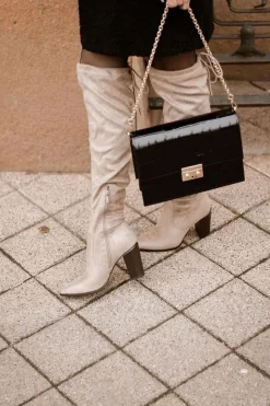 Buty damskie Vinceza Kozaki Wiosenne|Kozaki Za Kolano*Kozaki Damskie Na Słupku Zamszowe Beżowe Monleek