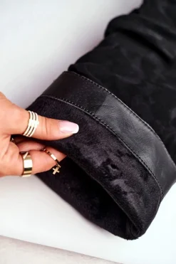 Boto Kozaki Na Obcasie|Kozaki Zamszowe*Kozaki Damskie Na Słupku Zamszowe Czarne Pomestro