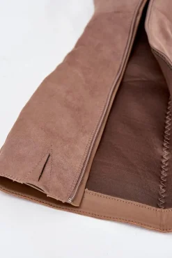 Best Boto Kozaki Damskie Na Słupku Ze Złotym Elementem Beżowe Nivarae Beżowy