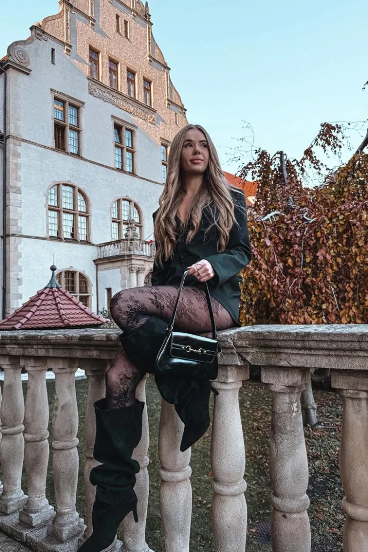 Boto Kozaki Damskie Na Szpilce Wsuwane Czarne Mavilla Czarny