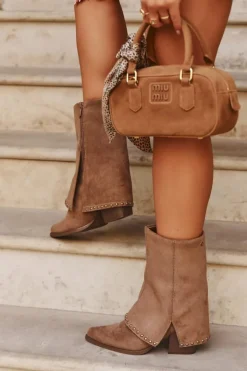 Damskie Buty damskie Vinceza Kozaki Damskie Ocieplane Z Wywiniętą Cholewką Vinceza 16516 Beżowe