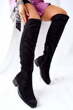 Buty damskie Vinceza Kozaki Wiosenne|Kozaki Na Obcasie*Kozaki Damskie Płaskie Zamszowe Czarne Ardmore