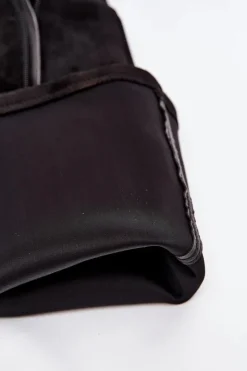 Damskie Boto Kozaki Damskie Za Kolano Na Słupku Eko Zamszowe Czarne Tahlina