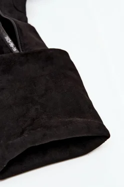 Boto Muszkieterki|Kozaki Za Kolano*Kozaki Damskie Za Kolano Na Słupku Z Eko Zamszu Czarne Zaretta