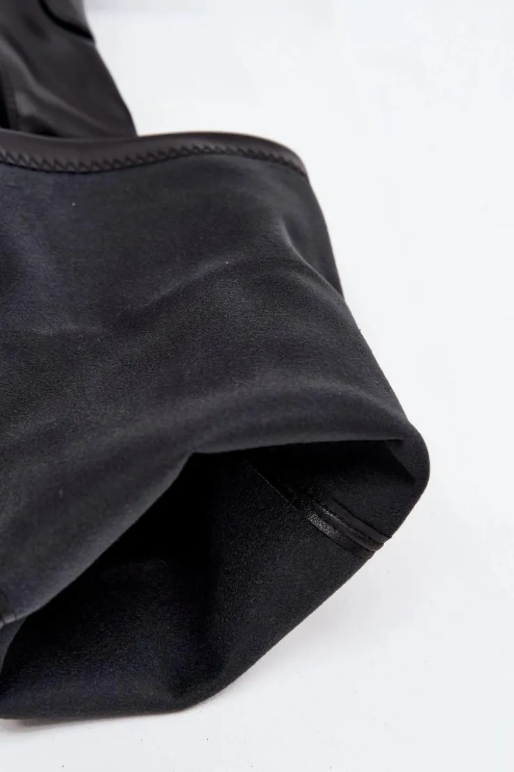 Damskie Boto Kozaki Damskie Za Kolano Na Słupku Eko Skórzane Czarne Tahlina