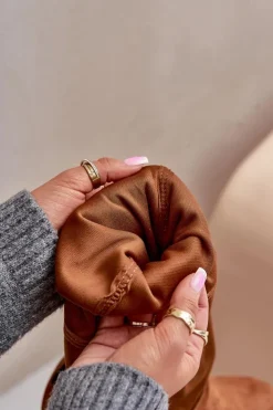 Boto Muszkieterki|Kozaki Za Kolano*Kozaki Na Płaskim Obcasie Za Kolano Z Eko Zamszu Camel Linnithia Brązowy