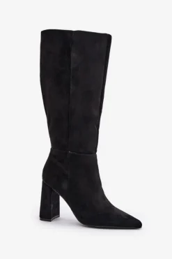 Boto Kozaki Na Słupku|Kozaki Przed Kolano*Kozaki Na Słupku Przed Kolano Czarne Lannetea