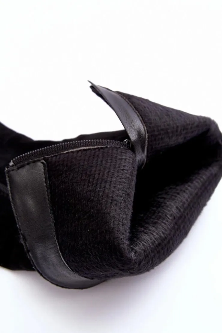 Hot Boto Kozaki Przed Kolano Na Słupku Zamszowe Czarne Kilrenita