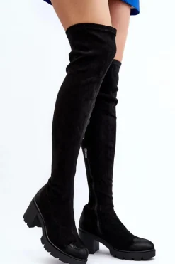 Discount Boto Kozaki Za Kolano Na Słupku La.Fi 270067B-SU Czarne