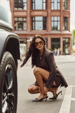 Clearance Boto Lakierowane Czółenka Na Szpilce Z Kokardką Bordowe Olvena Czerwony