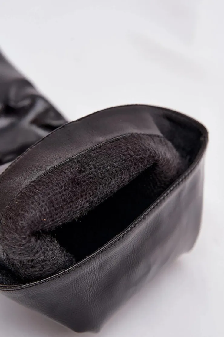 Boto Kozaki Ocieplane|Kozaki Na Szpilce*Lakierowane Kozaki Damskie Na Niskim Obcasie Czarne Mireva Czarny