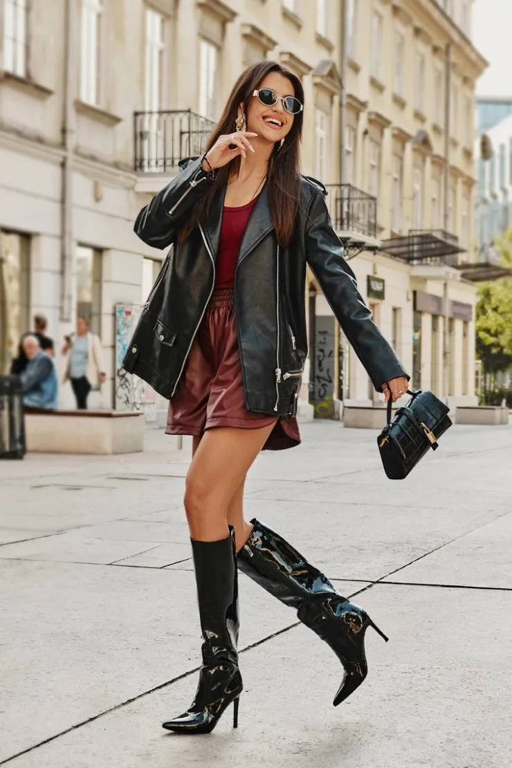 Boto Kozaki Przed Kolano|Kozaki Na Obcasie*Lakierowane Kozaki Na Szpilce Czarne Melisandra