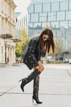 Boto Kozaki Przed Kolano|Kozaki Na Obcasie*Lakierowane Kozaki Na Szpilce Czarne Melisandra