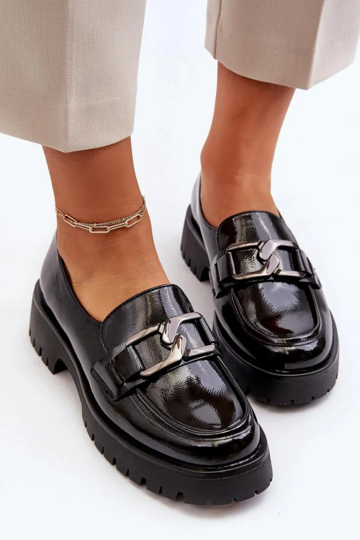 Buty damskie Vinceza Mokasyny Damskie Lakierowane|Mokasyny Damskie Skórzane*Lakierowane Mokasyny Damskie Czarne Santtes