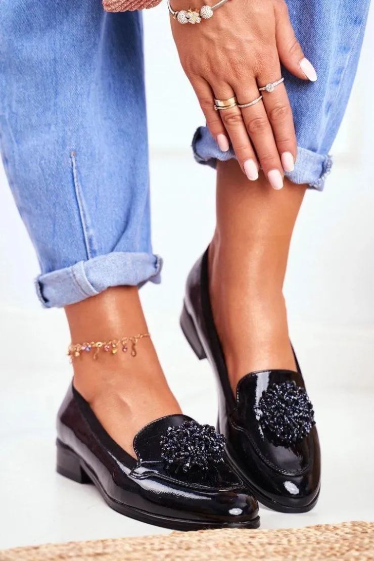 Buty damskie Vinceza Mokasyny Damskie Lakierowane*Lakierowane Mokasyny Vinceza 21-10527 Czarne