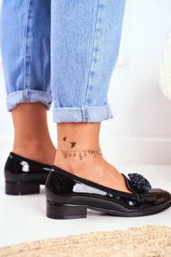 Buty damskie Vinceza Mokasyny Damskie Lakierowane*Lakierowane Mokasyny Vinceza 21-10527 Czarne