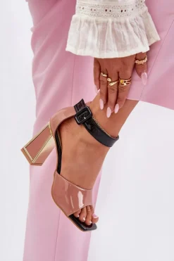 Buty damskie Vinceza Sandały Na Słupku|Sandały Na Obcasie*Lakierowane Sandały Damskie Na Słupku Vinceza 20266 Różowe Różowy