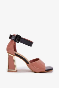 Buty damskie Vinceza Sandały Na Słupku|Sandały Na Obcasie*Lakierowane Sandały Damskie Na Słupku Vinceza 20266 Różowe Różowy