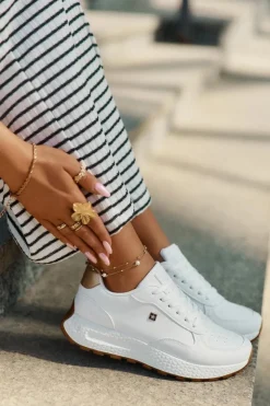 Discount Big Star Shoes Lekkie Buty Sportowe Damskie Big Star RR274629 HI-POLY SYSTEM Białe