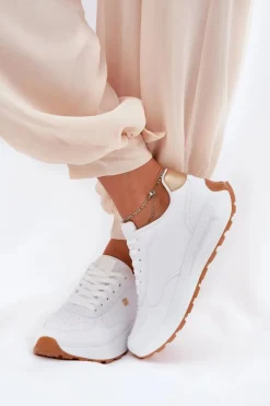 Discount Big Star Shoes Lekkie Buty Sportowe Damskie Big Star RR274629 HI-POLY SYSTEM Białe