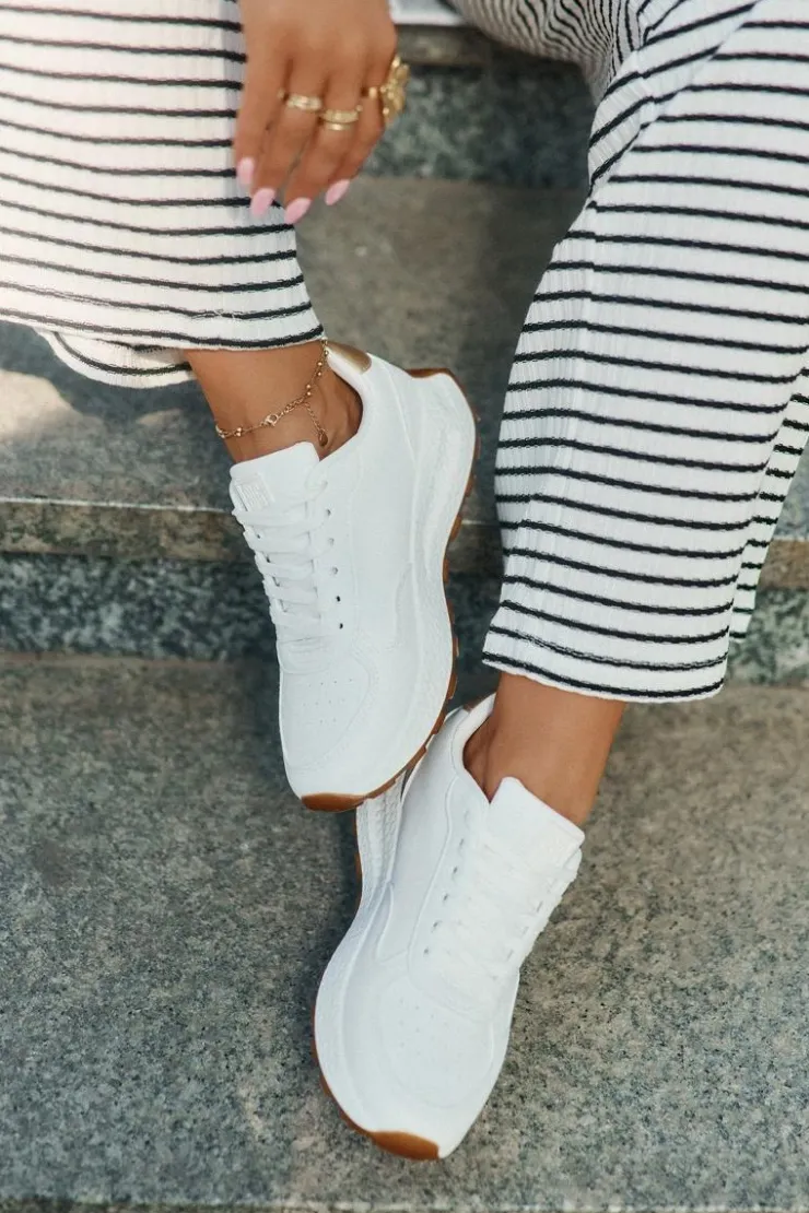 Discount Big Star Shoes Lekkie Buty Sportowe Damskie Big Star RR274629 HI-POLY SYSTEM Białe