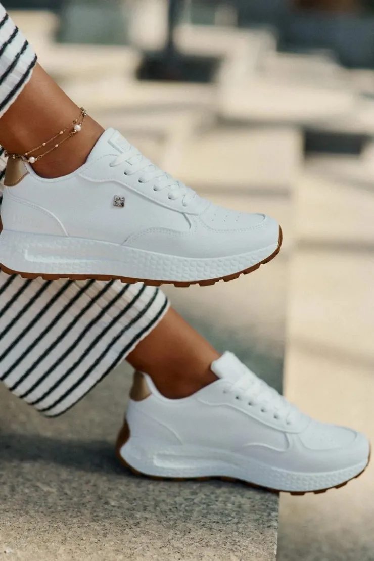 Discount Big Star Shoes Lekkie Buty Sportowe Damskie Big Star RR274629 HI-POLY SYSTEM Białe