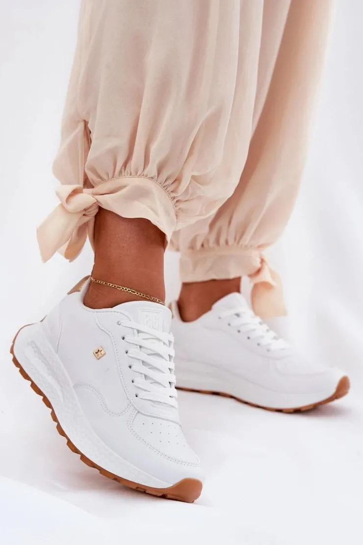 Discount Big Star Shoes Lekkie Buty Sportowe Damskie Big Star RR274629 HI-POLY SYSTEM Białe