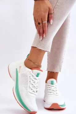 Big Star Shoes Buty Sportowe Big Star|Sneakersy Damskie*Lekkie Buty Sportowe Memory Foam System Big Star LL274328 Białe